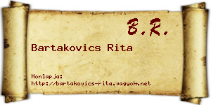 Bartakovics Rita névjegykártya